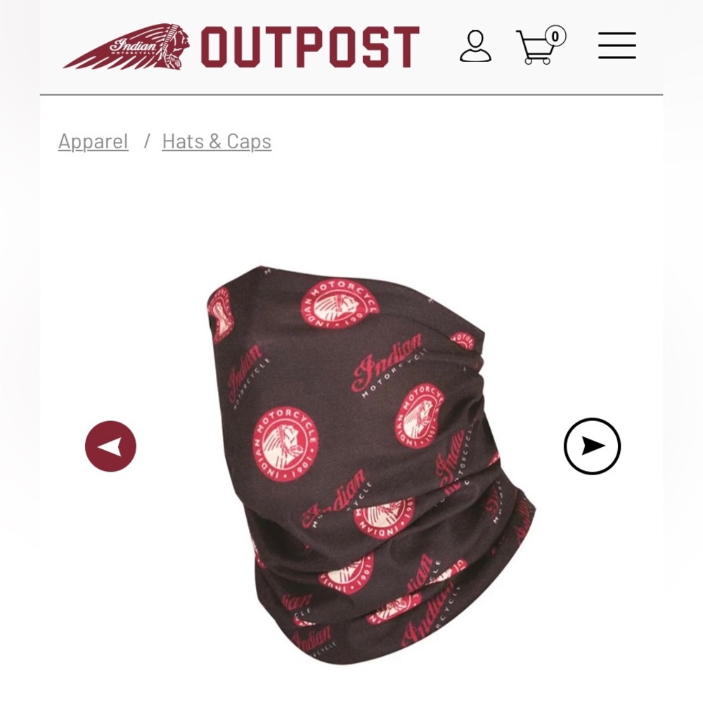 Indian Motorcycles Multifunctional Headwear NWT